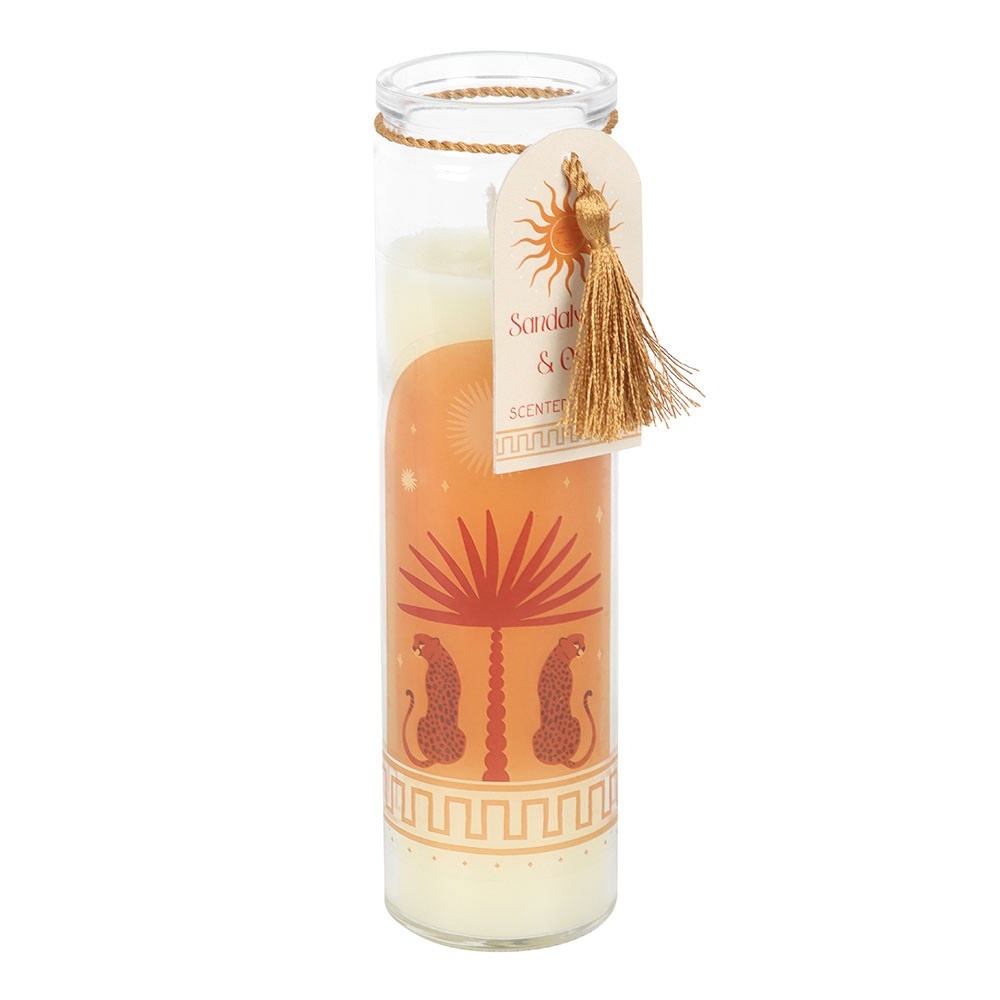 Something Different - Leopard Palm Sandalwood & Oud Tube Scented Candle - Multicolours